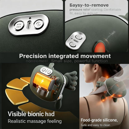 Portable, Bionic Heated Neck and Back Massager